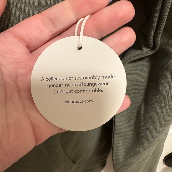 Pact Unisex Caper Green One For All Unisex Hoodie Size Medium - Picture 7 of 11